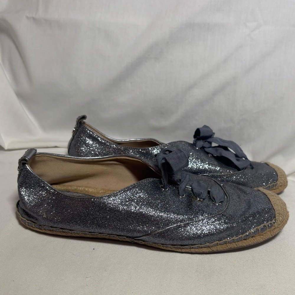Coach Ramira Glitter Espadrille Blue Size 8.5